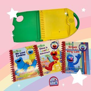 Sesame Street Story Reader 2.0 Electronic Reading System Three Books 1 Cartridge